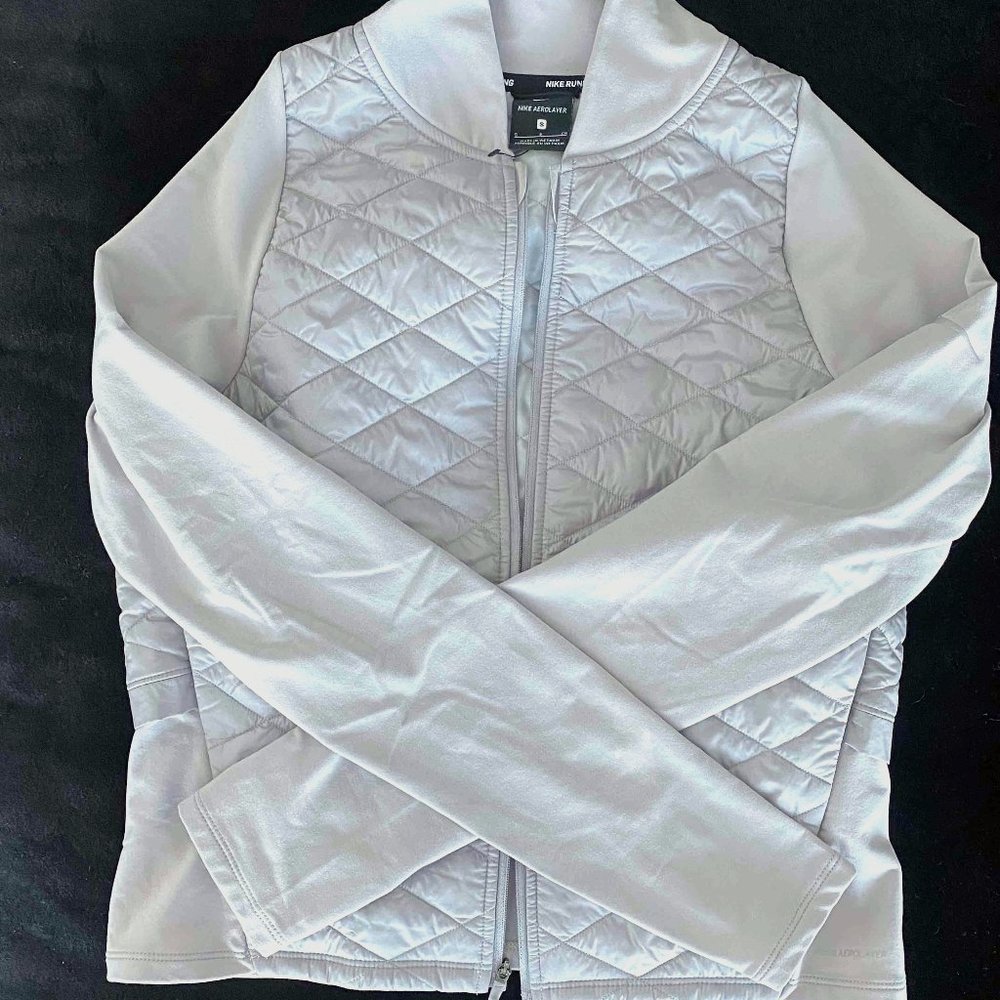 NIKE RUNNING | LIGHT GREY ZIP UP | NEW